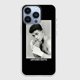 Чехол для iPhone 13 Pro с принтом Артуро Гатти чб ,  |  | Тематика изображения на принте: boxing | артур гатти | артуро | артуро гатти | бокс | боксер | гатти | спорт