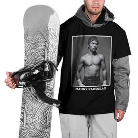 Накидка на куртку 3D с принтом Мэнни Пакьяо чб , 100% полиэстер |  | Тематика изображения на принте: boxing | бокс | боксер | мэнни | мэнни пакьяо | пакьяо | спорт | чемпион мира