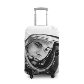 Чехол для чемодана 3D с принтом Гагарин 1 , 86% полиэфир, 14% спандекс | двустороннее нанесение принта, прорези для ручек и колес | гагарин | космос | космос наш | поехали | ретро | ссср | юрий гагарин