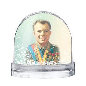 Снежный шар с принтом Гагарин 2 , Пластик | Изображение внутри шара печатается на глянцевой фотобумаге с двух сторон | гагарин | космос | космос наш | поехали | ретро | ссср | юрий гагарин