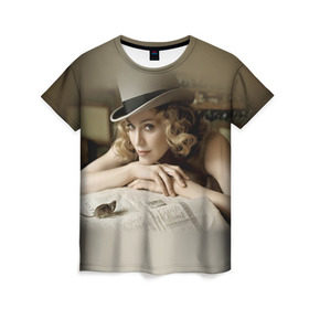 Женская футболка 3D с принтом Мадонна 1 , 100% полиэфир ( синтетическое хлопкоподобное полотно) | прямой крой, круглый вырез горловины, длина до линии бедер | Тематика изображения на принте: madonna | мадонна | музыка