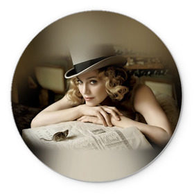Коврик круглый с принтом Мадонна 1 , резина и полиэстер | круглая форма, изображение наносится на всю лицевую часть | madonna | мадонна | музыка