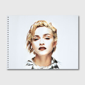 Альбом для рисования с принтом Мадонна 3 , 100% бумага
 | матовая бумага, плотность 200 мг. | Тематика изображения на принте: madonna | мадонна | музыка