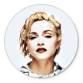 Коврик круглый с принтом Мадонна 3 , резина и полиэстер | круглая форма, изображение наносится на всю лицевую часть | Тематика изображения на принте: madonna | мадонна | музыка