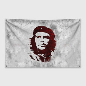 Флаг-баннер с принтом Че Гевара 1 , 100% полиэстер | размер 67 х 109 см, плотность ткани — 95 г/м2; по краям флага есть четыре люверса для крепления | Тематика изображения на принте: ernesto che guevara | куба | революционер | революция | ретро | эрнесто че гевара