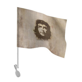 Флаг для автомобиля с принтом Че Гевара 2 , 100% полиэстер | Размер: 30*21 см | Тематика изображения на принте: ernesto che guevara | куба | революционер | революция | ретро | эрнесто че гевара
