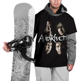 Накидка на куртку 3D с принтом Агата Кристи 2 , 100% полиэстер |  | а на тебе как на войне | вадим самойлов | рок | рок группа