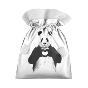Подарочный 3D мешок с принтом Панда Love , 100% полиэстер | Размер: 29*39 см | панда