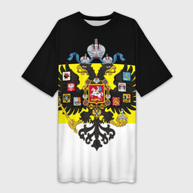 Платье-футболка 3D с принтом Имперский Флаг ,  |  | Тематика изображения на принте: имперский флаг | русский | ярусский