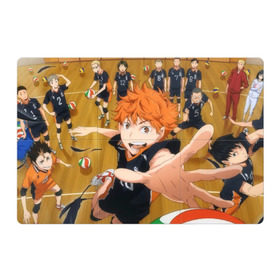 Магнитный плакат 3Х2 с принтом Haikyuu!! , Полимерный материал с магнитным слоем | 6 деталей размером 9*9 см | волейбол