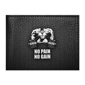 Обложка для студенческого билета с принтом No pain no gain 2 , натуральная кожа | Размер: 11*8 см; Печать на всей внешней стороне | bodybuilding | no pain no gain | train hard | бодибилдинг | качалка | пауэрлифинг | тренажерный | фитнес