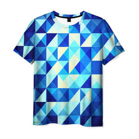 Мужская футболка 3D с принтом Trians one , 100% полиэфир | прямой крой, круглый вырез горловины, длина до линии бедер | абстракции | кубики | популярные | прикольные | текстуры