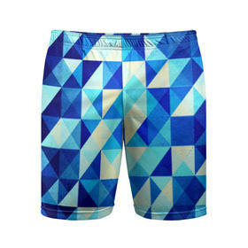 Мужские шорты 3D спортивные с принтом Trians one ,  |  | Тематика изображения на принте: абстракции | кубики | популярные | прикольные | текстуры