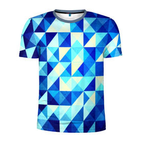 Мужская футболка 3D спортивная с принтом Trians one , 100% полиэстер с улучшенными характеристиками | приталенный силуэт, круглая горловина, широкие плечи, сужается к линии бедра | абстракции | кубики | популярные | прикольные | текстуры