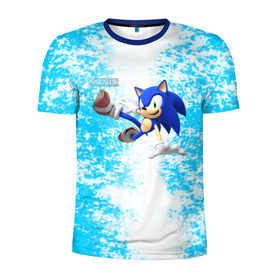 Мужская футболка 3D спортивная с принтом Sonic , 100% полиэстер с улучшенными характеристиками | приталенный силуэт, круглая горловина, широкие плечи, сужается к линии бедра | sonic | еж | игра | соник