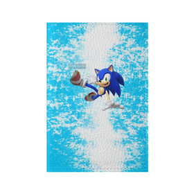 Обложка для паспорта матовая кожа с принтом Sonic , натуральная матовая кожа | размер 19,3 х 13,7 см; прозрачные пластиковые крепления | sonic | еж | игра | соник