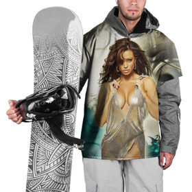 Накидка на куртку 3D с принтом Девушка в кольчуге , 100% полиэстер |  | Тематика изображения на принте: взгляд | девушка | кольчуга | красивая | модель