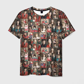 Мужская футболка 3D с принтом K-pop коллаж , 100% полиэфир | прямой крой, круглый вырез горловины, длина до линии бедер | cl корея | k pop | айдолы | девушки | коллаж