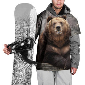 Накидка на куртку 3D с принтом Русский медведь , 100% полиэстер |  | медведь | россия | русский | русский медведь