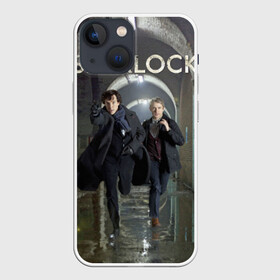 Чехол для iPhone 13 mini с принтом Sherlock ,  |  | Тематика изображения на принте: benedict | cumberbatch | freeman | holmes | martin | sherlock | бенедикт | ватсон | доктор | камбербэтч | мартин | фриман | холмс | шерлок