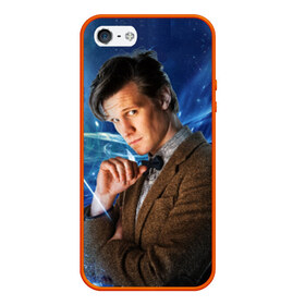 Чехол силиконовый для Телефон Apple iPhone 5/5S с принтом 11th Doctor Who , Силикон | Область печати: задняя сторона чехла, без боковых панелей | Тематика изображения на принте: doctor who | matt | smith | tardis | временной поток | доктор кто | мэтт | смит | тардис