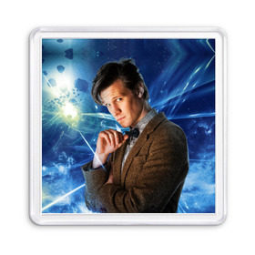 Магнит 55*55 с принтом 11th Doctor Who , Пластик | Размер: 65*65 мм; Размер печати: 55*55 мм | Тематика изображения на принте: doctor who | matt | smith | tardis | временной поток | доктор кто | мэтт | смит | тардис