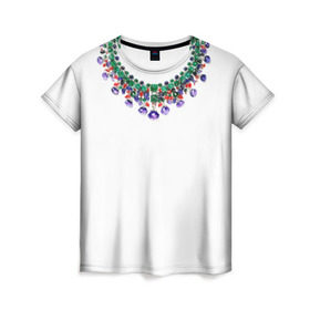 Женская футболка 3D с принтом Ожерелье , 100% полиэфир ( синтетическое хлопкоподобное полотно) | прямой крой, круглый вырез горловины, длина до линии бедер | 