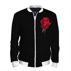 Мужской бомбер 3D с принтом Розы за спиной , 100% полиэстер | застегивается на молнию, по бокам два кармана без застежек, по низу бомбера и на воротнике - эластичная резинка | за спиной | любовь | подарок | роза | розы | сюрприз | цветы | чувства