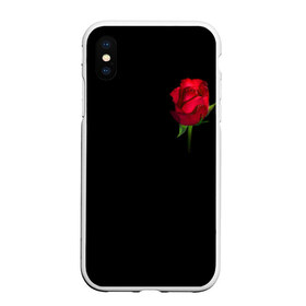 Чехол для iPhone XS Max матовый с принтом Розы за спиной , Силикон | Область печати: задняя сторона чехла, без боковых панелей | за спиной | любовь | подарок | роза | розы | сюрприз | цветы | чувства