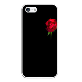 Чехол для iPhone 5/5S матовый с принтом Розы за спиной , Силикон | Область печати: задняя сторона чехла, без боковых панелей | за спиной | любовь | подарок | роза | розы | сюрприз | цветы | чувства