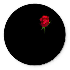 Коврик круглый с принтом Розы за спиной , резина и полиэстер | круглая форма, изображение наносится на всю лицевую часть | за спиной | любовь | подарок | роза | розы | сюрприз | цветы | чувства
