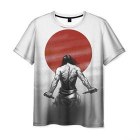 Мужская футболка 3D с принтом Самурай 1 , 100% полиэфир | прямой крой, круглый вырез горловины, длина до линии бедер | борьба | воин | единоборства | путь воина | самураи | самурай