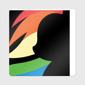 Магнит виниловый Квадрат с принтом Rainbow Dash , полимерный материал с магнитным слоем | размер 9*9 см, закругленные углы | Тематика изображения на принте: 
