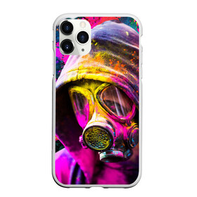 Чехол для iPhone 11 Pro матовый с принтом Индуистский фестиваль красок , Силикон |  | festival | festival of colors | holi | весны | девушка | индия | индуистский фестиваль | капюшон | красок | противогаз | радуга | спектр | холи