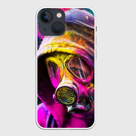 Чехол для iPhone 13 mini с принтом Индуистский фестиваль красок ,  |  | festival | festival of colors | holi | весны | девушка | индия | индуистский фестиваль | капюшон | красок | противогаз | радуга | спектр | холи