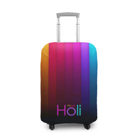Чехол для чемодана 3D с принтом Индуистский фестиваль красок , 86% полиэфир, 14% спандекс | двустороннее нанесение принта, прорези для ручек и колес | 