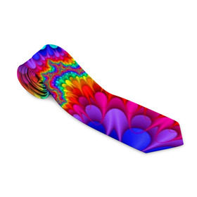 Галстук 3D с принтом Узор , 100% полиэстер | Длина 148 см; Плотность 150-180 г/м2 | Тематика изображения на принте: кислотный | обстракция | радуга | свет | спектр | узор | цвет | цвета | яркие