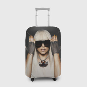 Чехол для чемодана 3D с принтом Lady Gaga , 86% полиэфир, 14% спандекс | двустороннее нанесение принта, прорези для ручек и колес | lady gaga | блондинка | звезда | знаменитость | леди гаага | очки | певица | поп | эпатаж | эпатажная