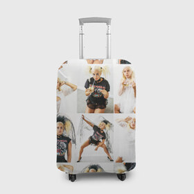 Чехол для чемодана 3D с принтом Lady Gaga , 86% полиэфир, 14% спандекс | двустороннее нанесение принта, прорези для ручек и колес | lady gaga | белая | блондинка | звезда | знаменитость | коллаж | леди гаага | невеста | палец | певица | показывает | поп | свадьба | средний | фата | черная | эпатаж | эпатажная