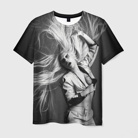 Мужская футболка 3D с принтом Lady Gaga , 100% полиэфир | прямой крой, круглый вырез горловины, длина до линии бедер | lady gaga | блондинка | звезда | знаменитость | леди гаага | певица | поп | эпатаж | эпатажная