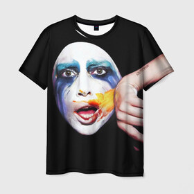 Мужская футболка 3D с принтом Lady Gaga , 100% полиэфир | прямой крой, круглый вырез горловины, длина до линии бедер | lady gaga | взгляд | звезда | знаменитость | леди гаага | певица | поп | портрет | эпатаж | эпатажная