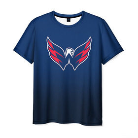 Мужская футболка 3D с принтом Вашингтон Кэпиталз 1 , 100% полиэфир | прямой крой, круглый вырез горловины, длина до линии бедер | nhl | вашингтон кэпиталз | нхл | хоккеист | хоккей