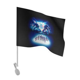 Флаг для автомобиля с принтом Нью-Йорк Рейнджерс , 100% полиэстер | Размер: 30*21 см | nhl | нхл | нью йорк рейнджерс | хоккеист | хоккей
