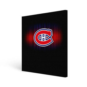 Холст квадратный с принтом Монреаль Канадиенс , 100% ПВХ |  | nhl | монреаль канадиенс | нхл | хоккеист | хоккей