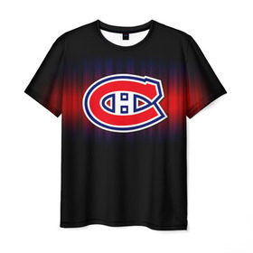 Мужская футболка 3D с принтом Монреаль Канадиенс , 100% полиэфир | прямой крой, круглый вырез горловины, длина до линии бедер | nhl | монреаль канадиенс | нхл | хоккеист | хоккей