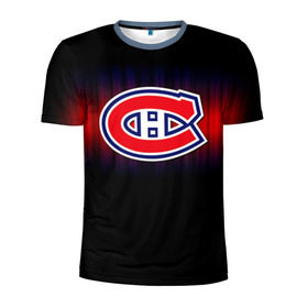 Мужская футболка 3D спортивная с принтом Монреаль Канадиенс , 100% полиэстер с улучшенными характеристиками | приталенный силуэт, круглая горловина, широкие плечи, сужается к линии бедра | nhl | монреаль канадиенс | нхл | хоккеист | хоккей