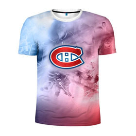 Мужская футболка 3D спортивная с принтом Монреаль Канадиенс 1 , 100% полиэстер с улучшенными характеристиками | приталенный силуэт, круглая горловина, широкие плечи, сужается к линии бедра | nhl | монреаль канадиенс | нхл | хоккеист | хоккей