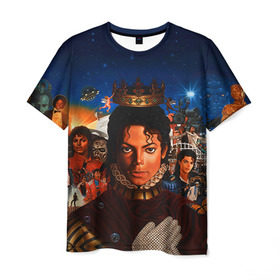 Мужская футболка 3D с принтом Michael Jackson , 100% полиэфир | прямой крой, круглый вырез горловины, длина до линии бедер | Тематика изображения на принте: майкл джексон