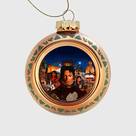 Стеклянный ёлочный шар с принтом Michael Jackson , Стекло | Диаметр: 80 мм | майкл джексон