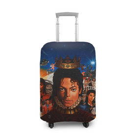 Чехол для чемодана 3D с принтом Michael Jackson , 86% полиэфир, 14% спандекс | двустороннее нанесение принта, прорези для ручек и колес | майкл джексон
